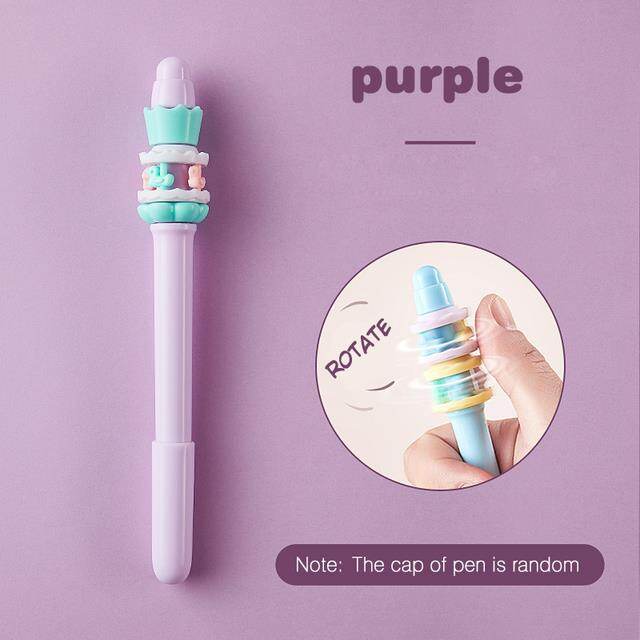 Kawaii Funny Rotating Pens Spinning Gaming Pen for Kids Students Writing Toy Pens Ballpoint Pen Cute Stationery School Supplies