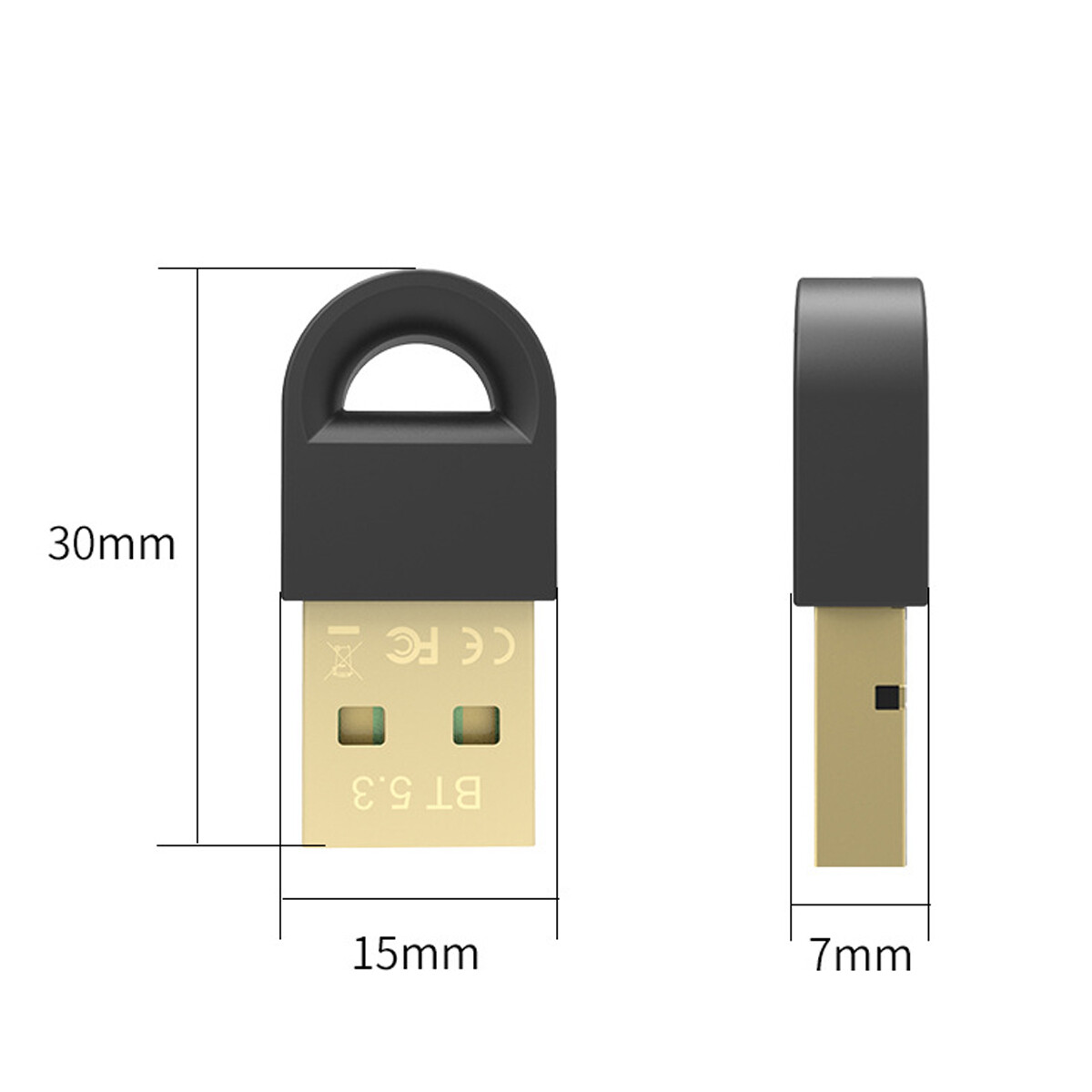 FONKEN Bộ Chuyển Đổi Bluetooth 5.3 Cho Máy Tính USB Bluetooth 5.3 Bộ Thu Dongle Cho Loa Chuột Bàn Phím Bộ Phát Nhạc Âm Thanh