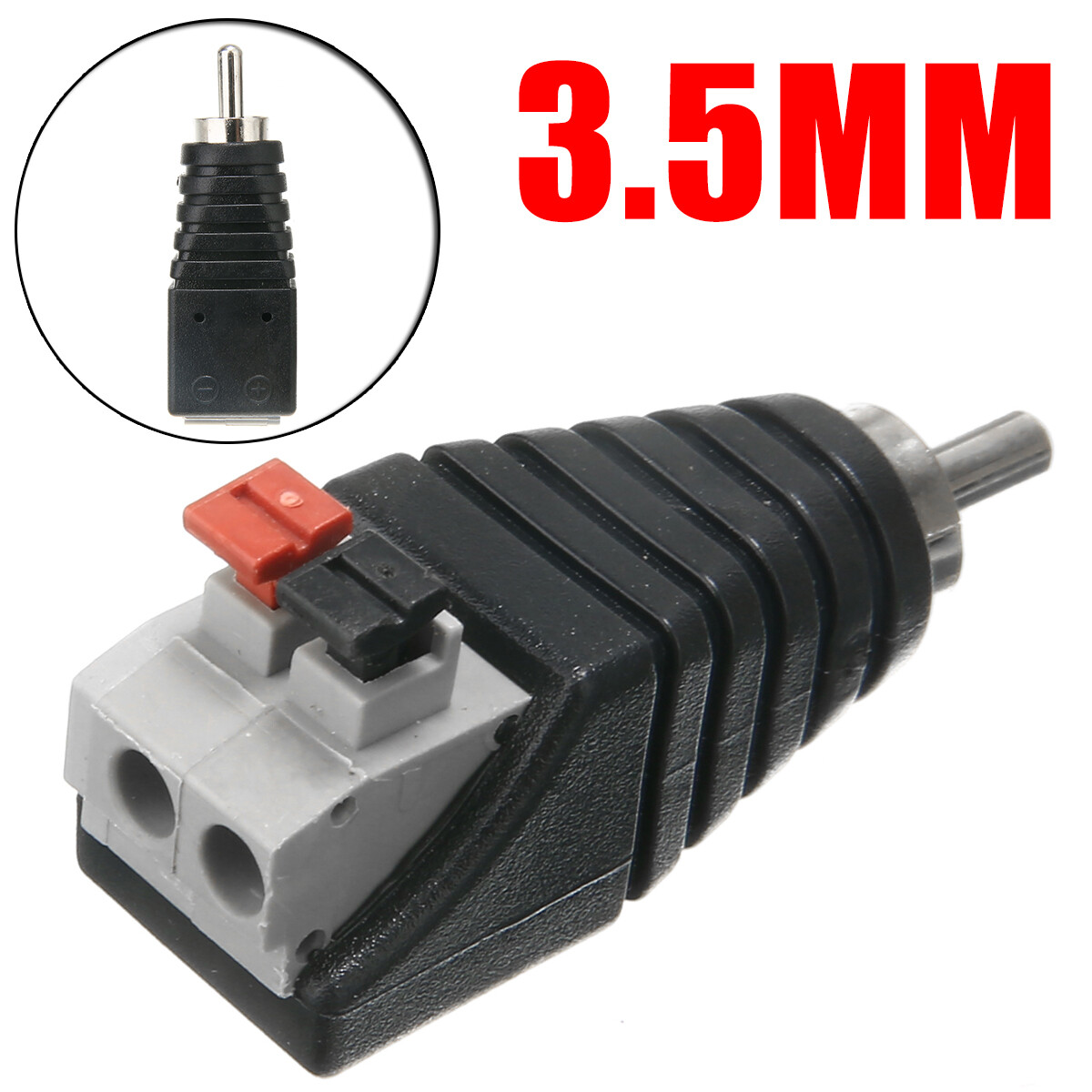 Ocean Speaker Wire A/V Cable to Audio Male RCA Adapter Jack