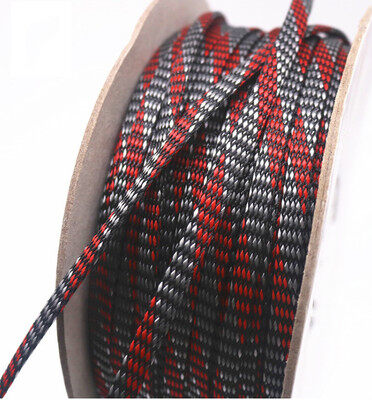 12mm mở rộng Braid tay áo PP sợi bông + ống bọc PET có thể kéo dài dây mềm bọc cáp cách điện bảo vệ dòng khai thác Sheath-5Meters