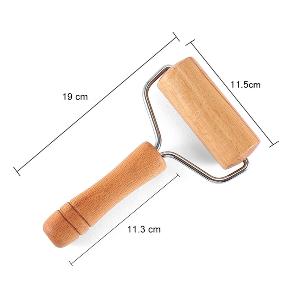 Terylin Wooden Rolling Pin Push Dough Roller Fondant Cookie Pizza Kitchen Baking Tool