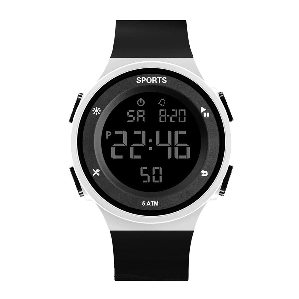 Electronic Watch Men's Students Simple Trend Boys and Girls Swimming Waterproof Luminous Sports Multi-function Alarm Clock