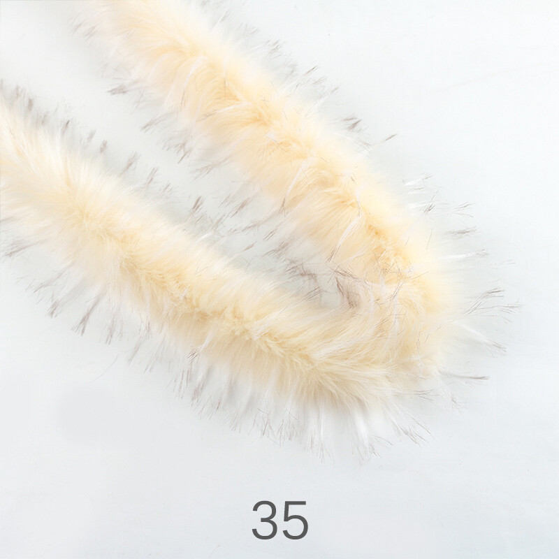 Letian 8cm Sweater Coat Faux Fur Strips Fluffy Thickened Artificial Fox Fur Trim Clothes Accessory DIY Garment Materials Hood Hat