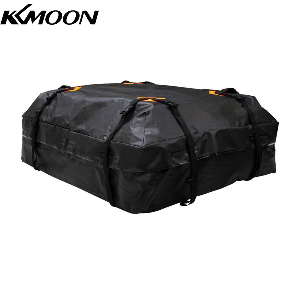 KKmoon Waterproof Cargo Bag Car Roof Cargo Carrier Universal Luggage Bag Storage Cube Bag for Travel Camping