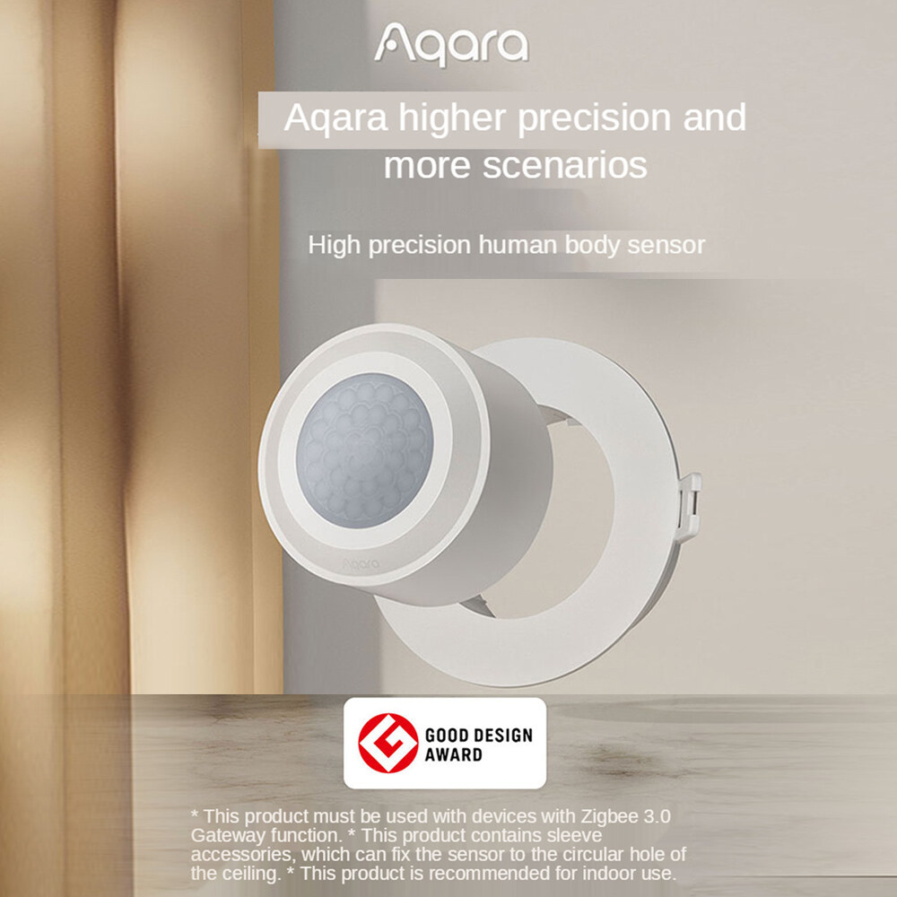 KKmoon Aqara High Precision Human Body Sensor Motion Sensor Zigbee 3.0 Wireless Smart Movement IPX5 Waterproof Smart home