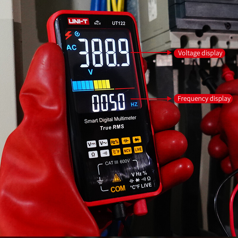 diymore Đồng Hồ Vạn Năng Kỹ Thuật Số Thông Minh UT121A UT121B UT122 Đồng Hồ Đo Điện Áp True RMS Tần Số Hiển Thị Kép NCV Phạm Vi Tự Động Trực Tiếp 6199 Đếm UNI-T