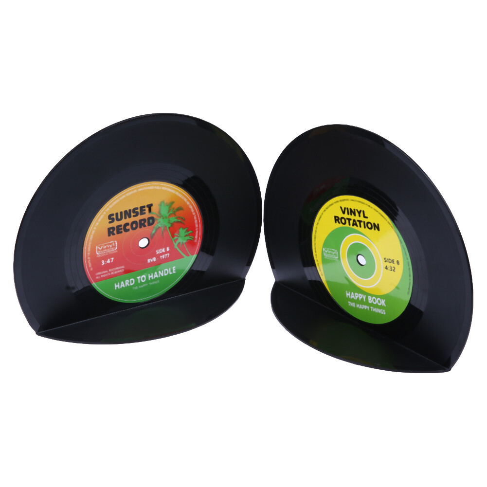1Set/2Pieces New Arrivals Retro Record Bookends / Vinyl Bookends