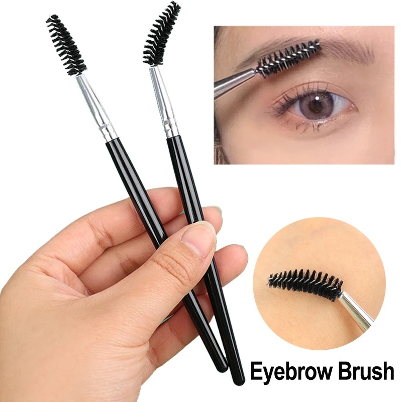 Long Handle Spiral Eyebrow Brush Eyelash Brushes/ Professional Contour Eyebrow Makeup Brush Tool