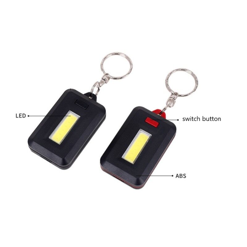 Multifunctional Portable Mini COB Keychain Light Flashlight for Outdoor Hiking Camping Keychain Torch Night Lamp