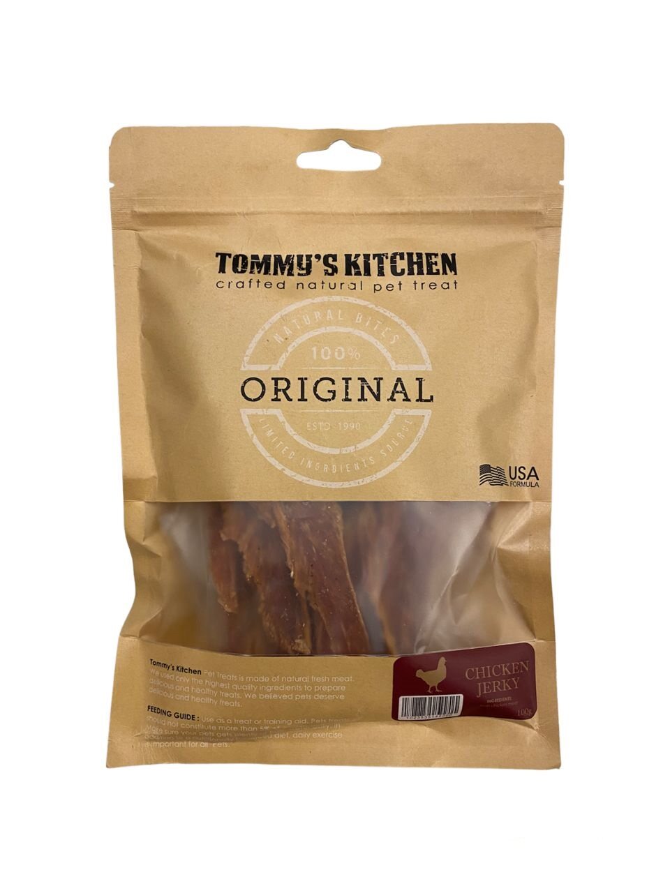 TOMMY'S KITCHEN Duck Jerky / Chicken Jerky / Rawhide Chicken Twist Dog