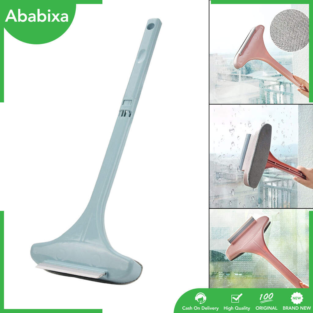 AllPurpose Window Squeegee 2in1 Window Screen Cleaner, Dual Side Blade Rubber & Sponge