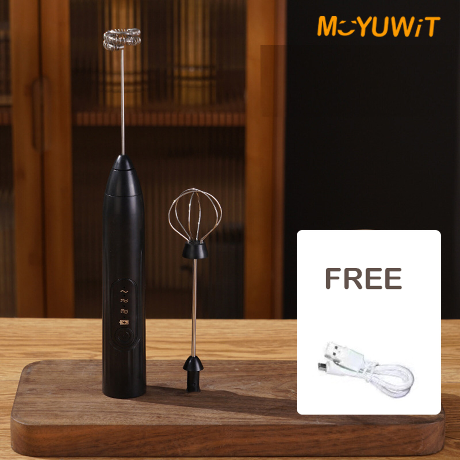 Electric Milk Frother USB Hand Blender Mini Electric Hand Mixer Egg