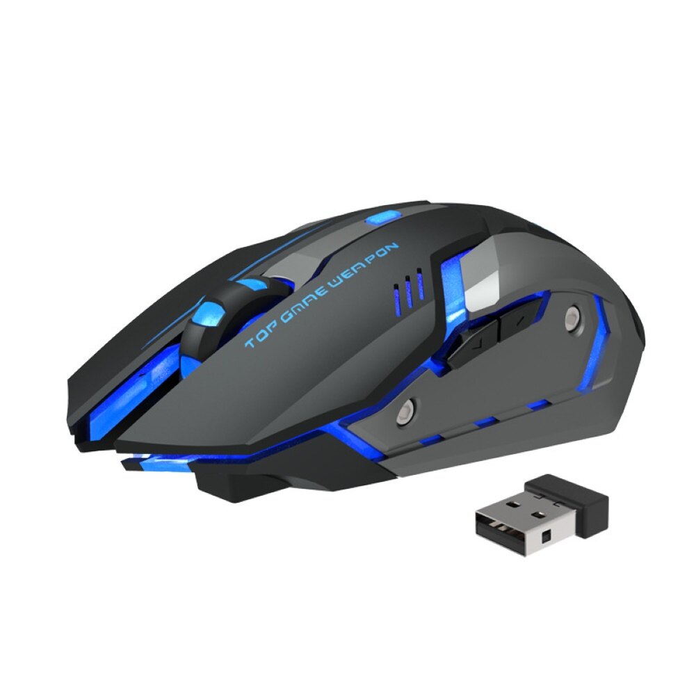Chuột Chơi Game Quang Không Dây USB Có Đèn Nền Im Lặng Có Thể Sạc Lại T1 Ergonomic 2.4G