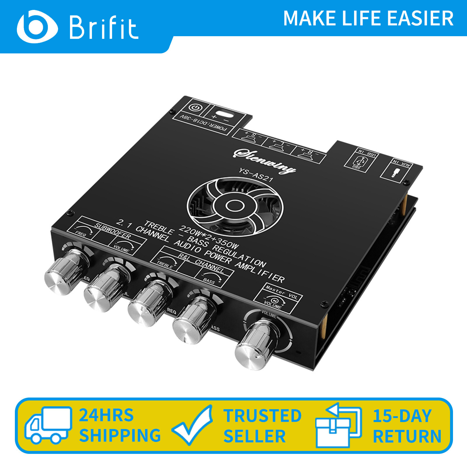 Brifit YS-AS21 2.1 Kênh Khuếch đại kỹ thuật số Bluetooth Mô