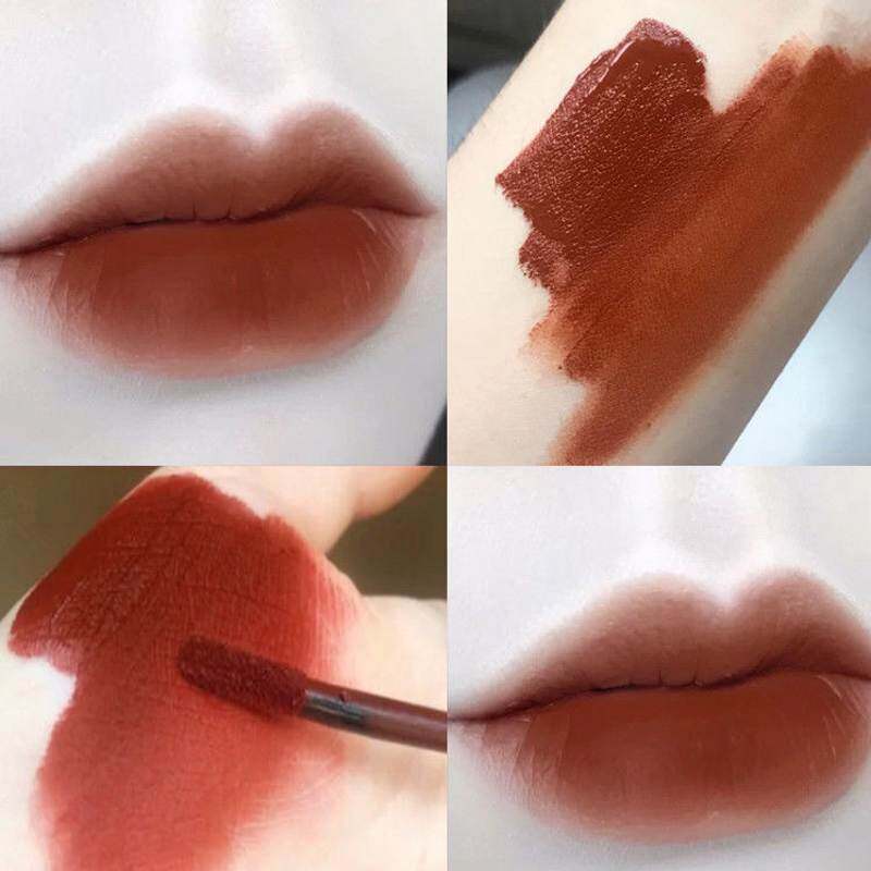 6 Color Matte Lip Gloss Mini Bottle Liquid Lipstick Waterproof Long Lasting Red Lip Tint Cute Makeup