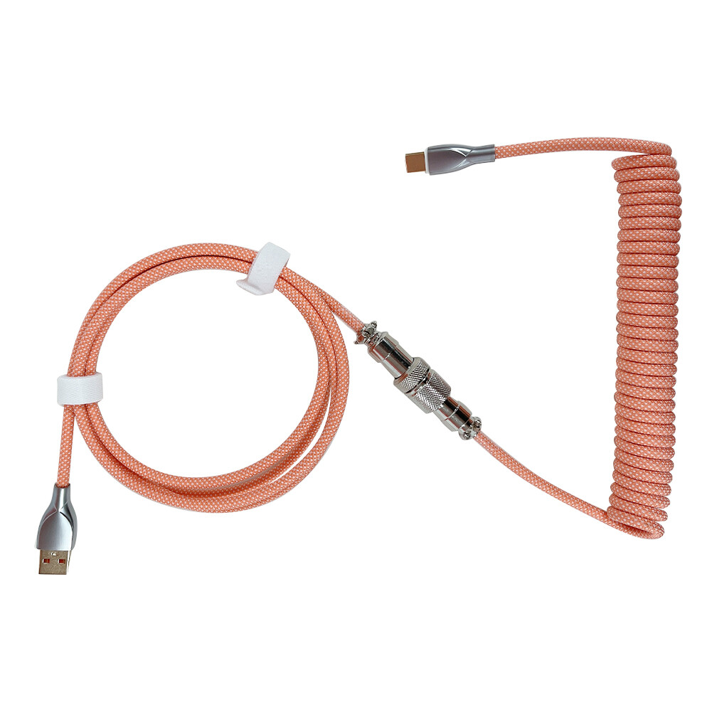 Type C USB Cable Keyboard Aviator for Mechanical Keyboard Aviation Connector Spiral Paracord