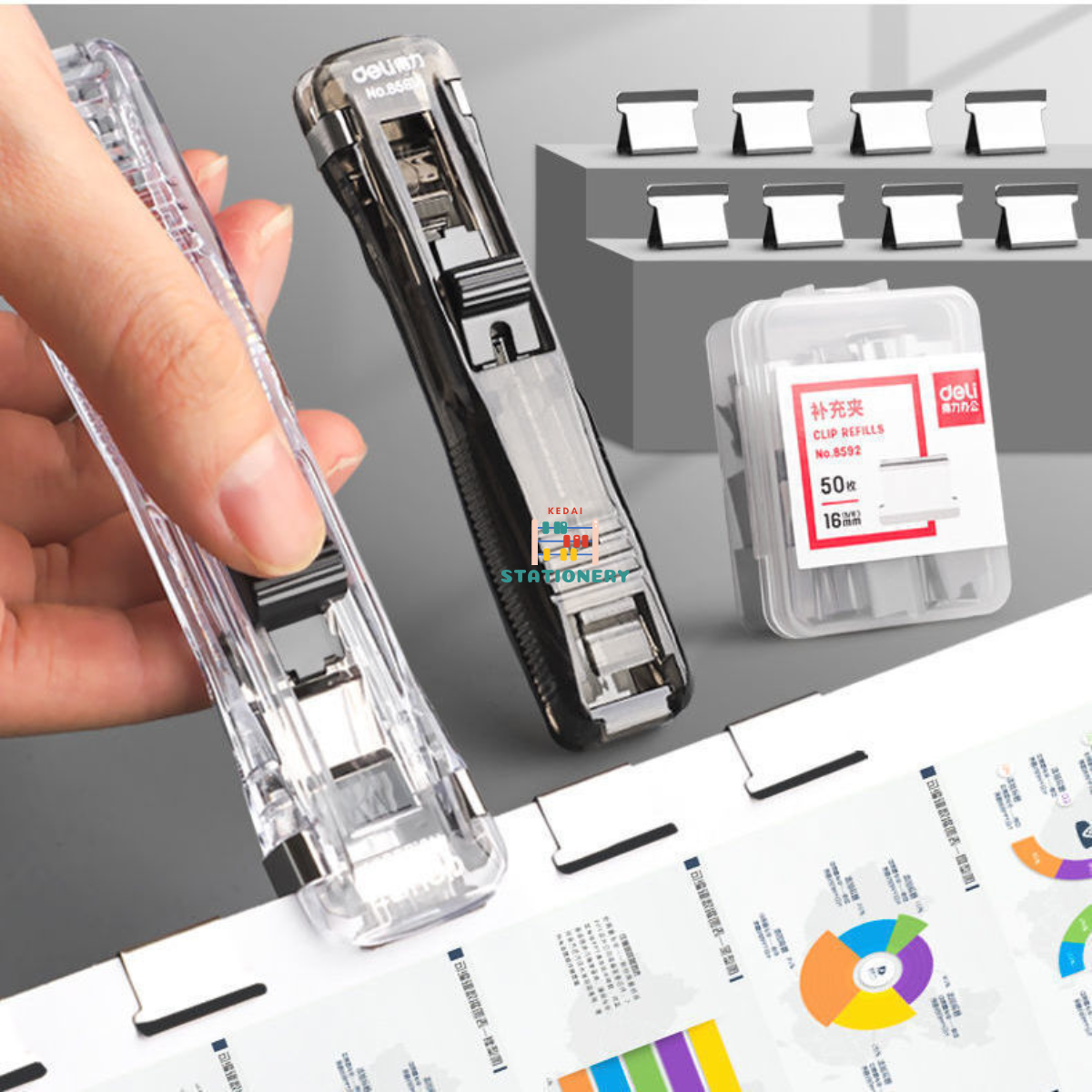 Deli Paper Clipper Push Clip Lazada