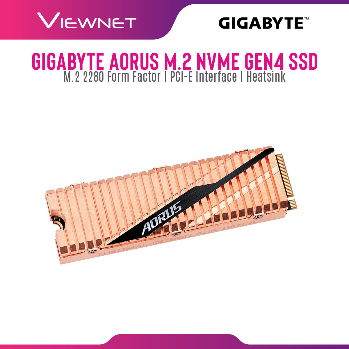 GIGABYTE M.2 NVMe SSD AORUS GP-ASM2NE6200TTTD 2TB - 1