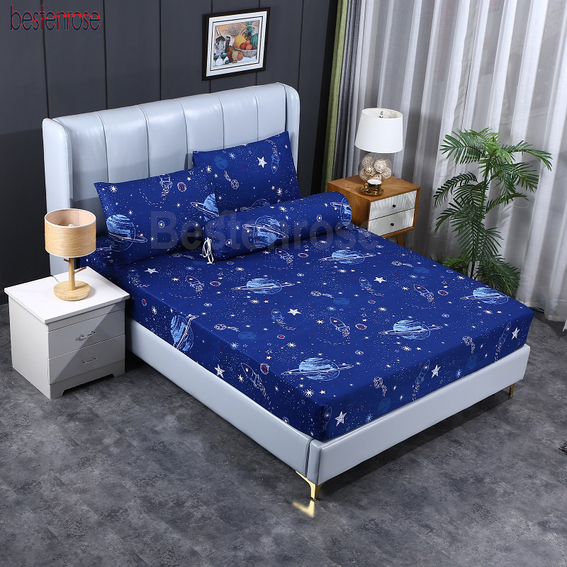 Cadar Bedsheet Premium Quality Single 2 In 1 Queen 4 In 1 Fitted 120x200 150x200 180x200 Feet Bed Sheet Lazada Singapore