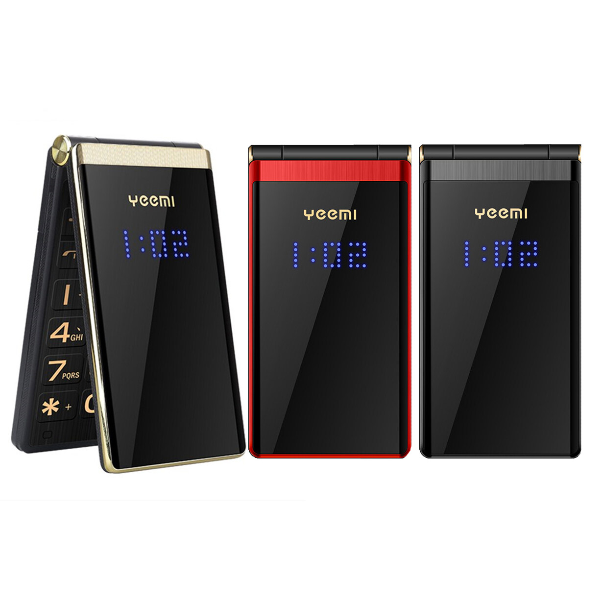 Original New YEEMI M2-C GSM MTK Flip Mobile Phone With 2.84 inch Double ...