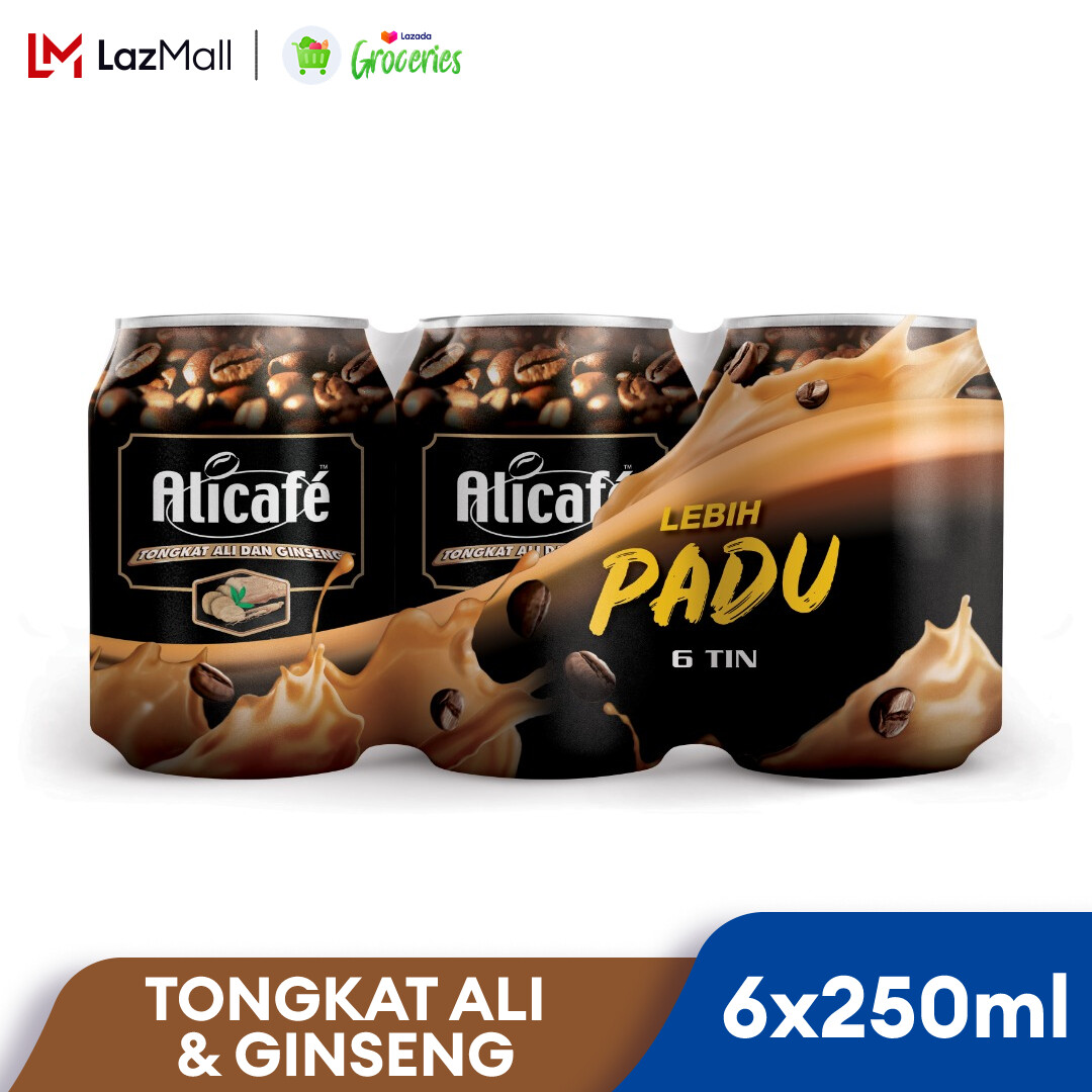 Alicafe Tongkat Ali & Ginseng Original (250ml X 6 Cans) Lazada