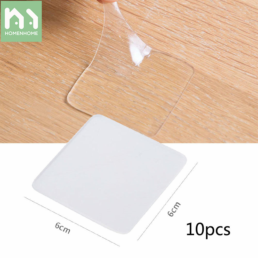 Homenhome 10 Miếng Dán Hút Hai Mặt, Miếng Dán Móc Hai Mặt