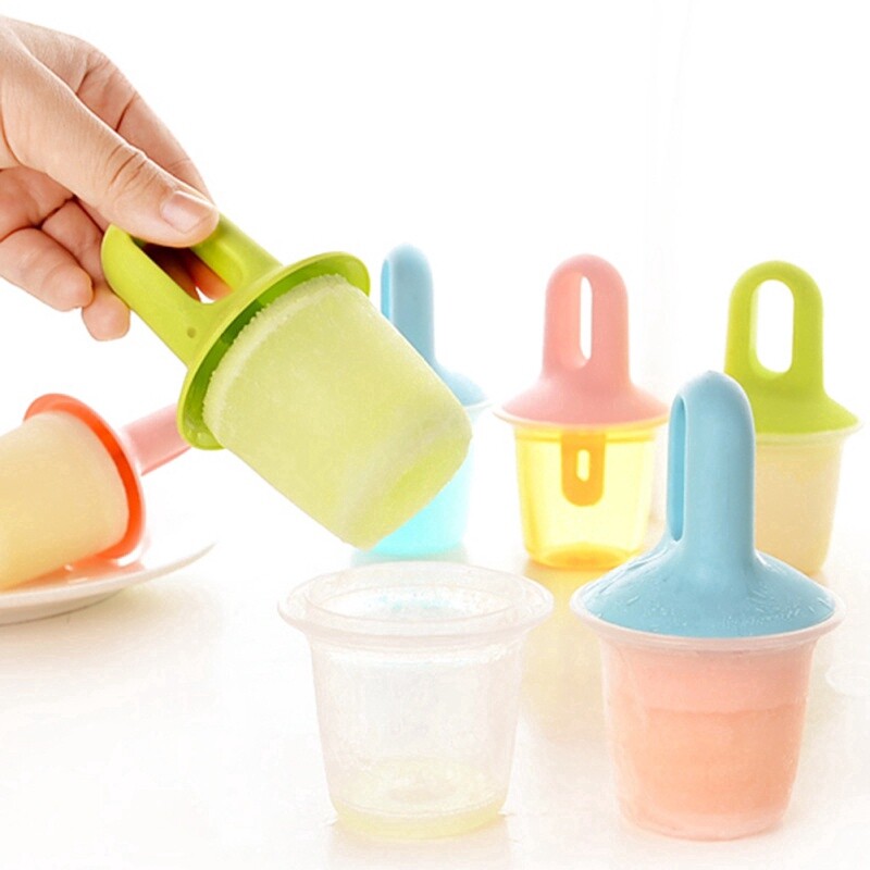 【beauty-sunshine】Mini Ice Pops Mold Ice Cream Ball Lolly Maker Popsicle Molds Baby DIY Food Supplement Tool Fruit Shake Ice Cream Mold