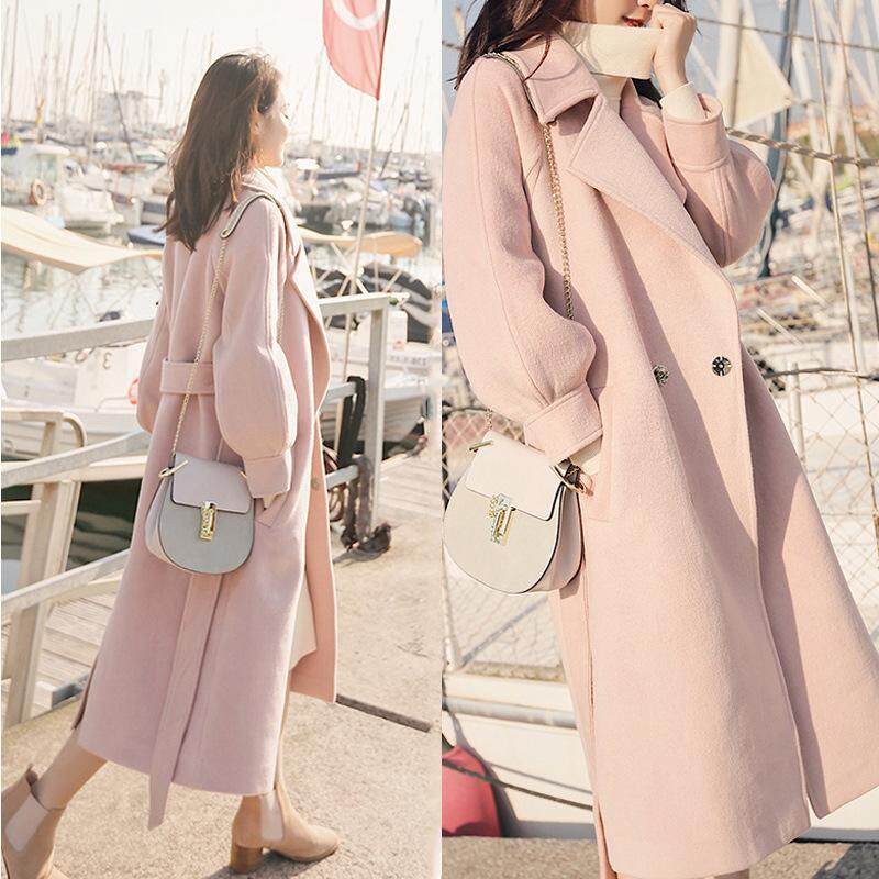Women Autumn And Winter Long Coat Female Double-Sided Cashmere Woolen Trench  Coat | Lazada Ph
