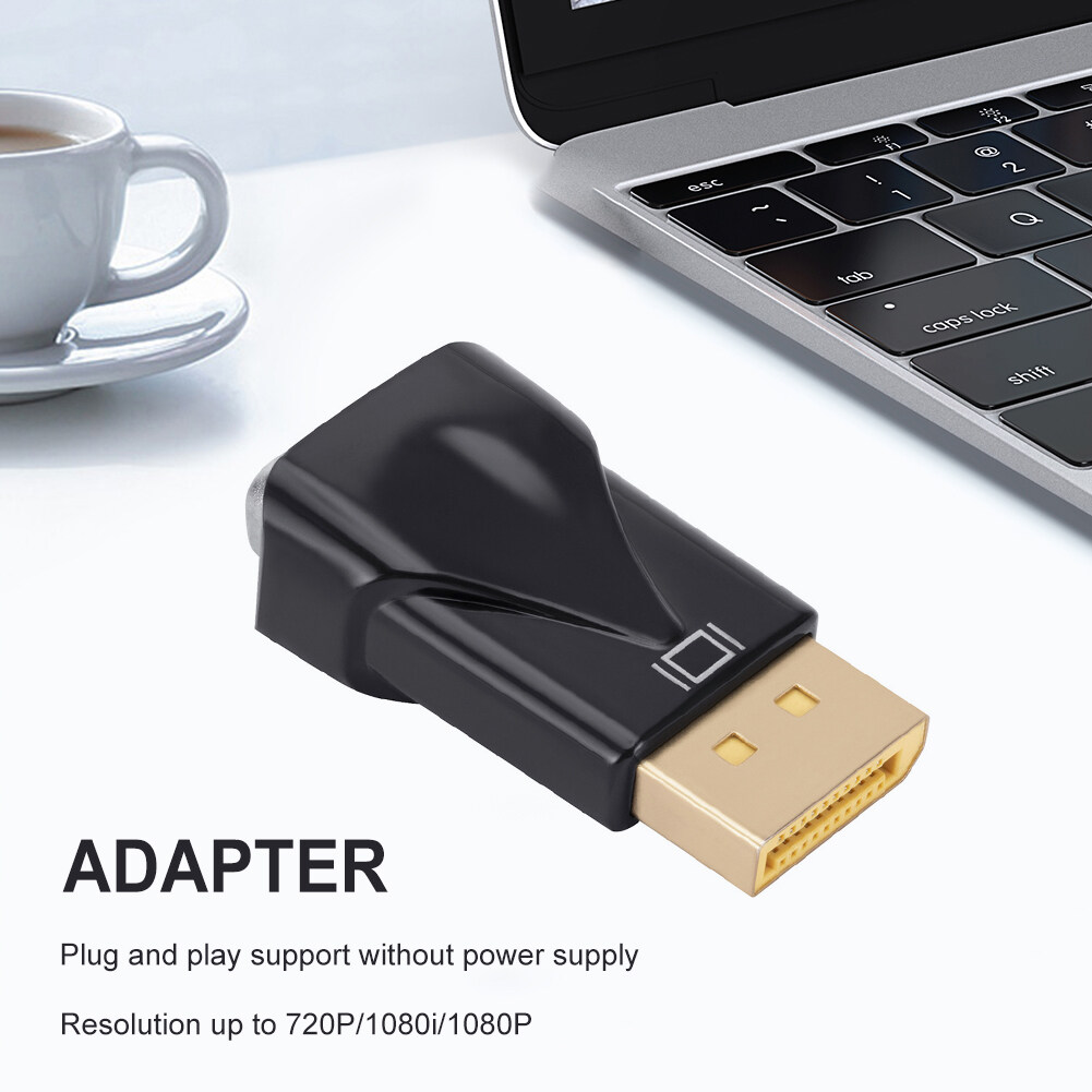 Bộ Chuyển Đổi DisplayPort Sang VGA DisplayPort Một Chiều Ổ Cắm Đực Sang VGA Bộ Chuyển Đổi Đầu Cái Không Cần Nguồn Cho Máy Chiếu PC DVD