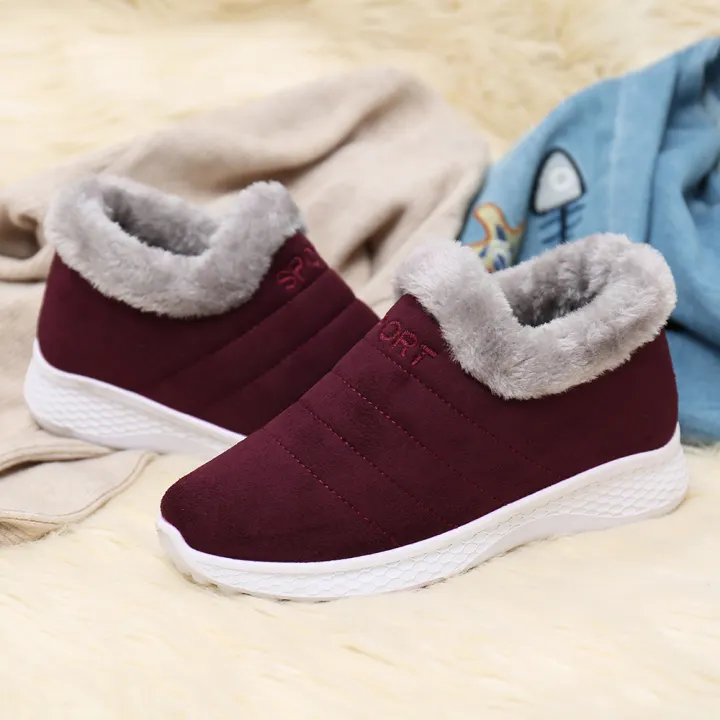 warm slip on shoes womens