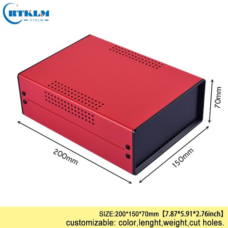 2025 Iron Project Box Housing For Electronics Diy Wire Connection Box Instrument Case Custom Desktop Enclosure 200*150*70Mm Black Box2023