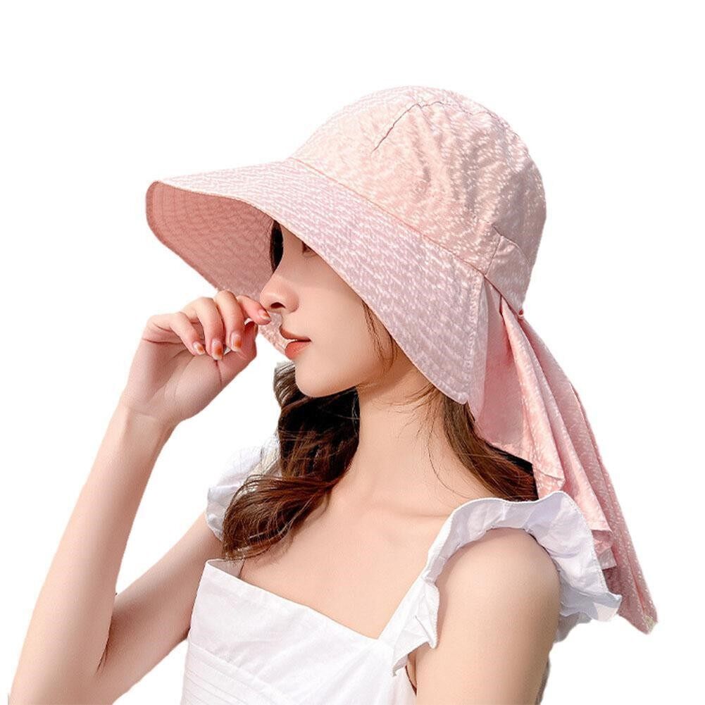 Anti-uv neck flap summer wide brim all-match women sun hat hat