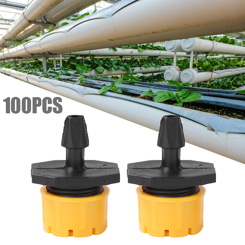 100pcs Adjustable Water Dropper Micro Flow Irrigation Hose Drip Head Kit