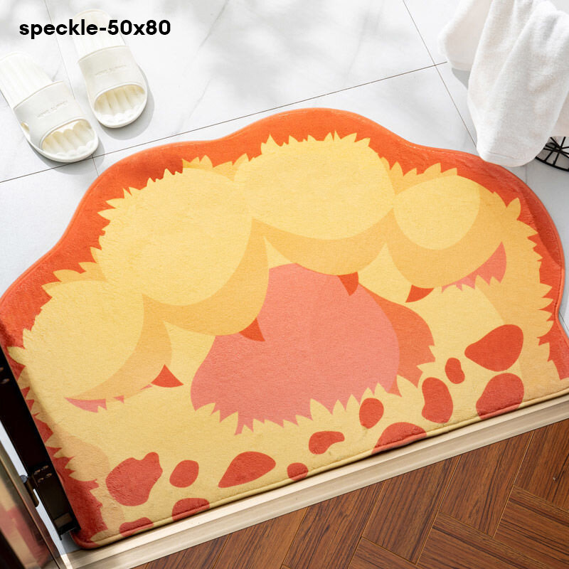 Cartoon cute cat claw floor mat Bathroom bathroom toilet door absorbent foot mat home entry carpet door mat