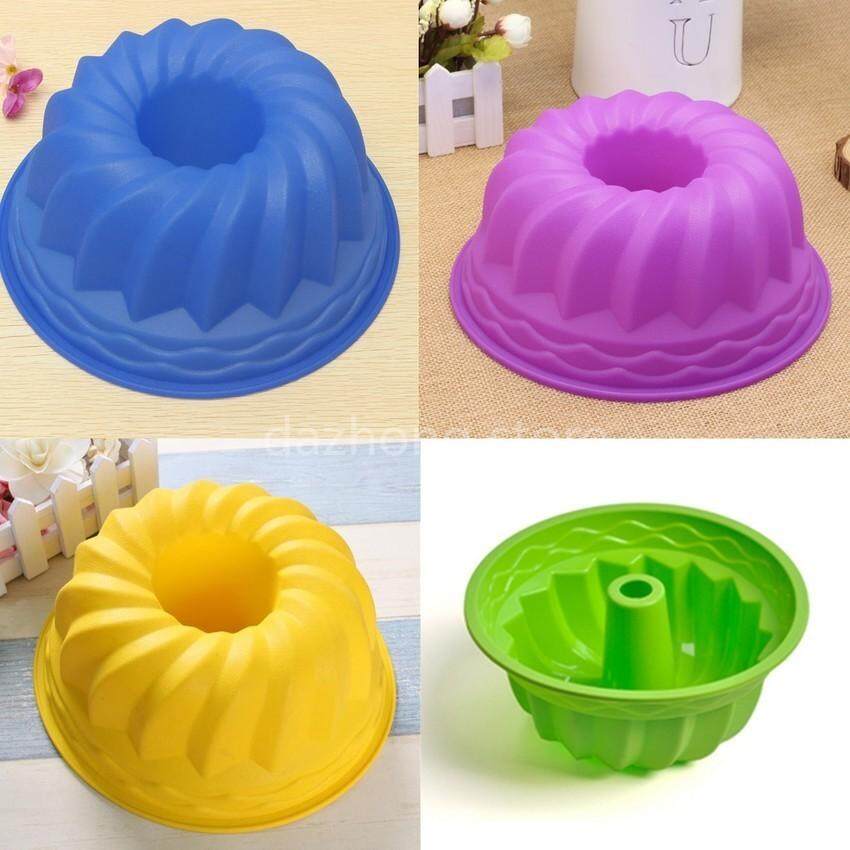 DZS Silicone Dạng Xoáy Bundt Vòng Chảo Bánh Hình Bánh Mì Bánh Ngọt Khuôn Traybaking Khuôn Mẫu