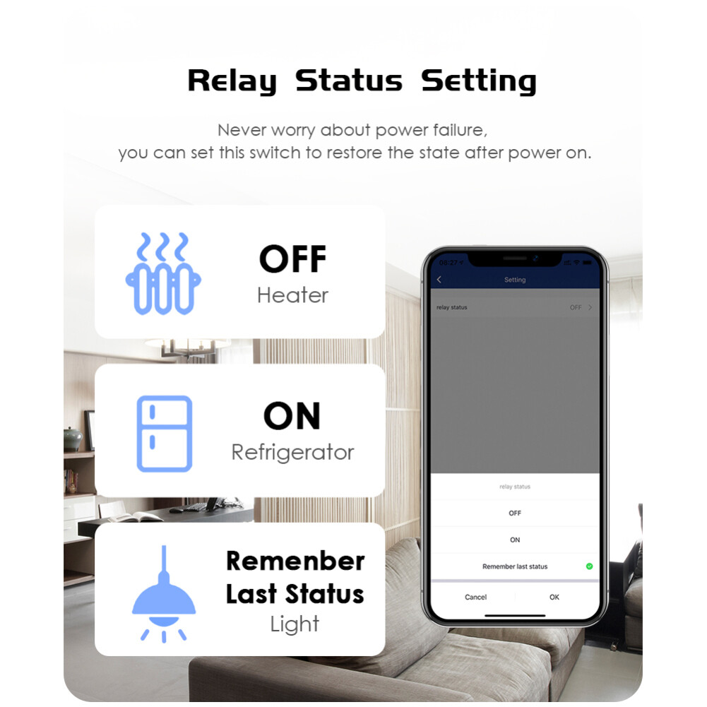 【EL style】16A MINI Wifi Smart Switch Supporte 2-way control Timer Wireless Switches Smart Home Automation Compatible with Tuya Alexa Goo-gle Home hot sale