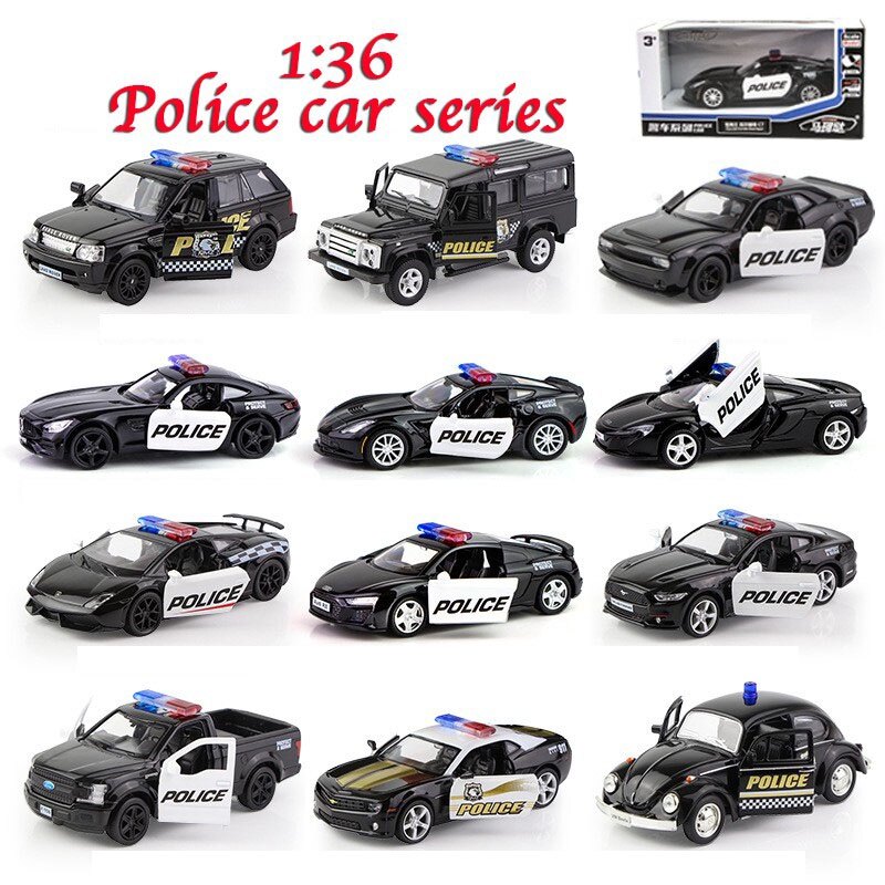 RMZ CITY Police Car Models Alloy Toy Vehicles Dodge Challenger Car