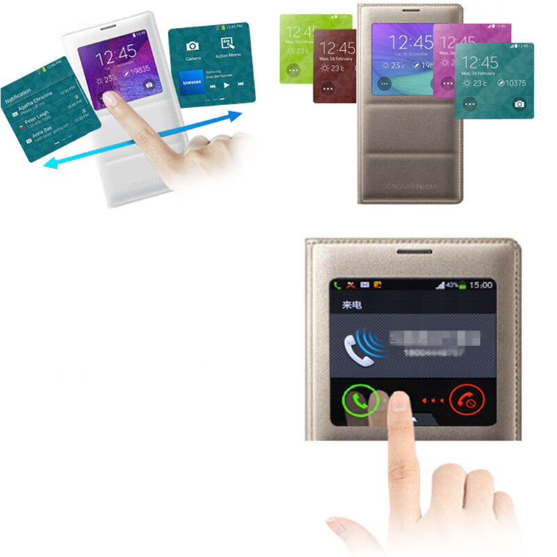 Ốp Lưng S-View Flip Cover Folio Cho Samsung Note 4