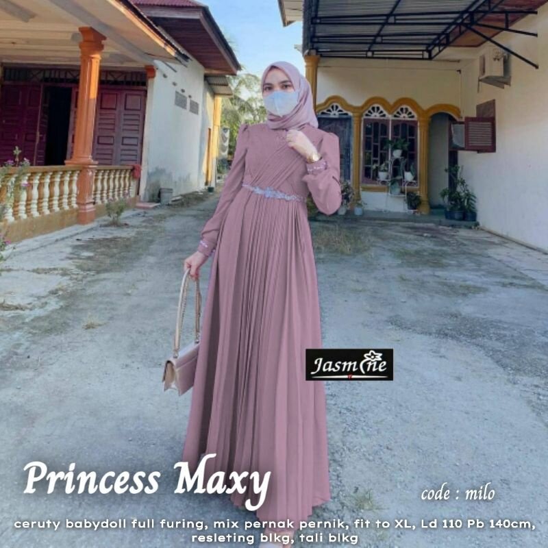 dress muslimah princess cut