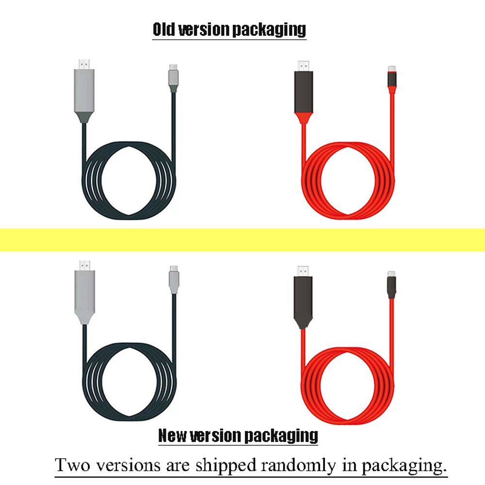 GEHW Type C 2m HD USB Hubs HDMI-compatible Cable Computer Accessories Type C To HD Cable Projection Line HDMI Adapter USB C 3.1 to HDMI Cables Conversion Line Type C to HDMI Adapter USB C to HDMI Cable