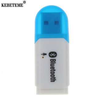 Kebeteme USB ไร้สายบลูทูธ 5.0 รับพร้อมไมโครโฟนแฮนด์ฟรีชุดอุปกรณ์ติดรถยนต์สากลสเตอริโอเพลงรับเสียง dongle อะแดปเตอร์สำหรับรถโทรศัพท์บ้าน DVD PC ลำโพงหูฟัง MP3