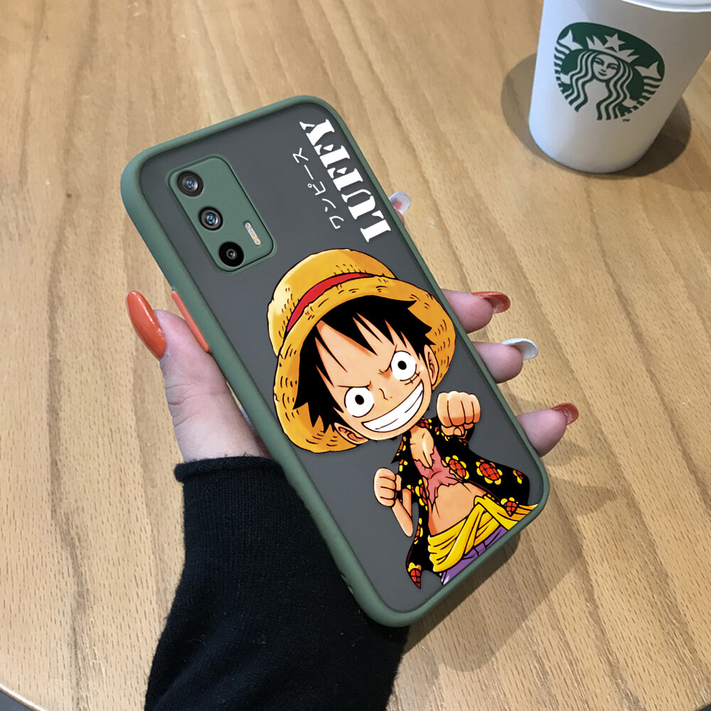Hontinga Casing Case For Realme Q3 Pro 5G Case Cartoon Anime Luffy Case Astronaut Frosted Casing Transparent Phone Case Full Cover Camera Protect Case Hard Case For Boys For Girls