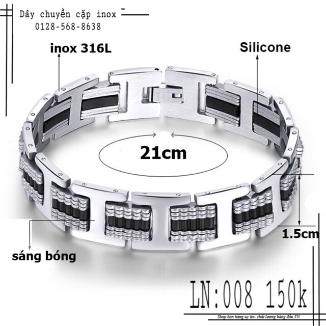 Lắc tay bi tròn cỏ 4 lá vlt78