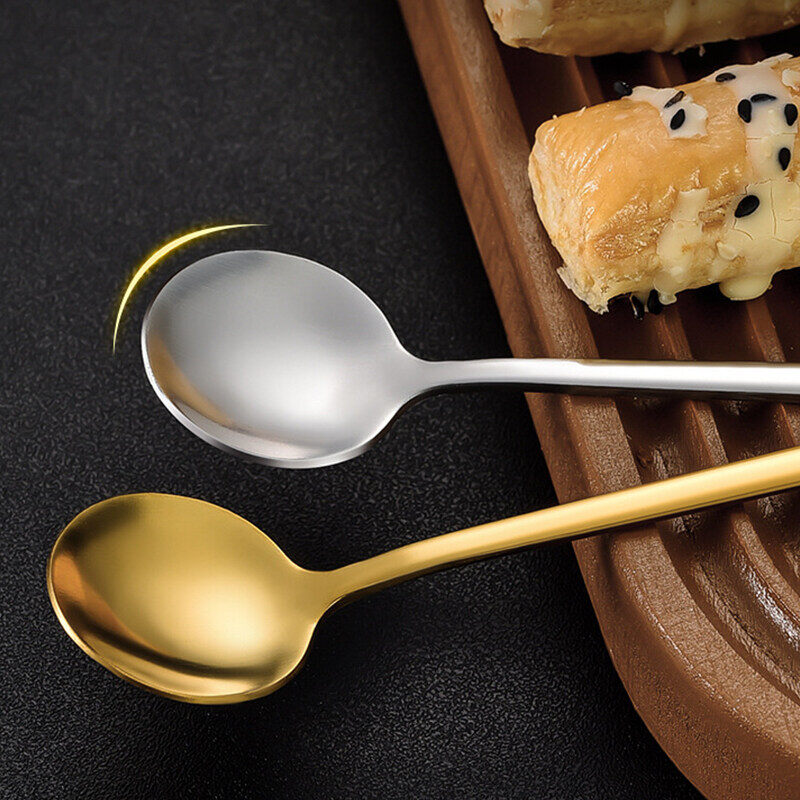 Stainless steel small round coffee spoon