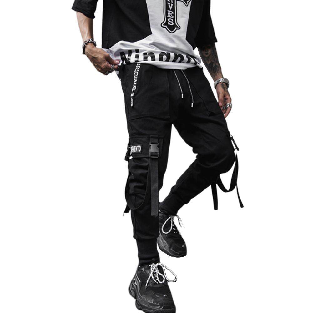 black pocket cargo pants