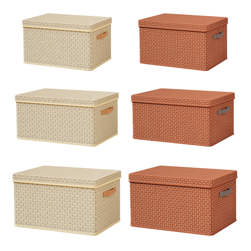 Loozykit Foldable Lid Storage Box With PP Board Clothes Quilt Pants Storage Box Wardrobe Organizer