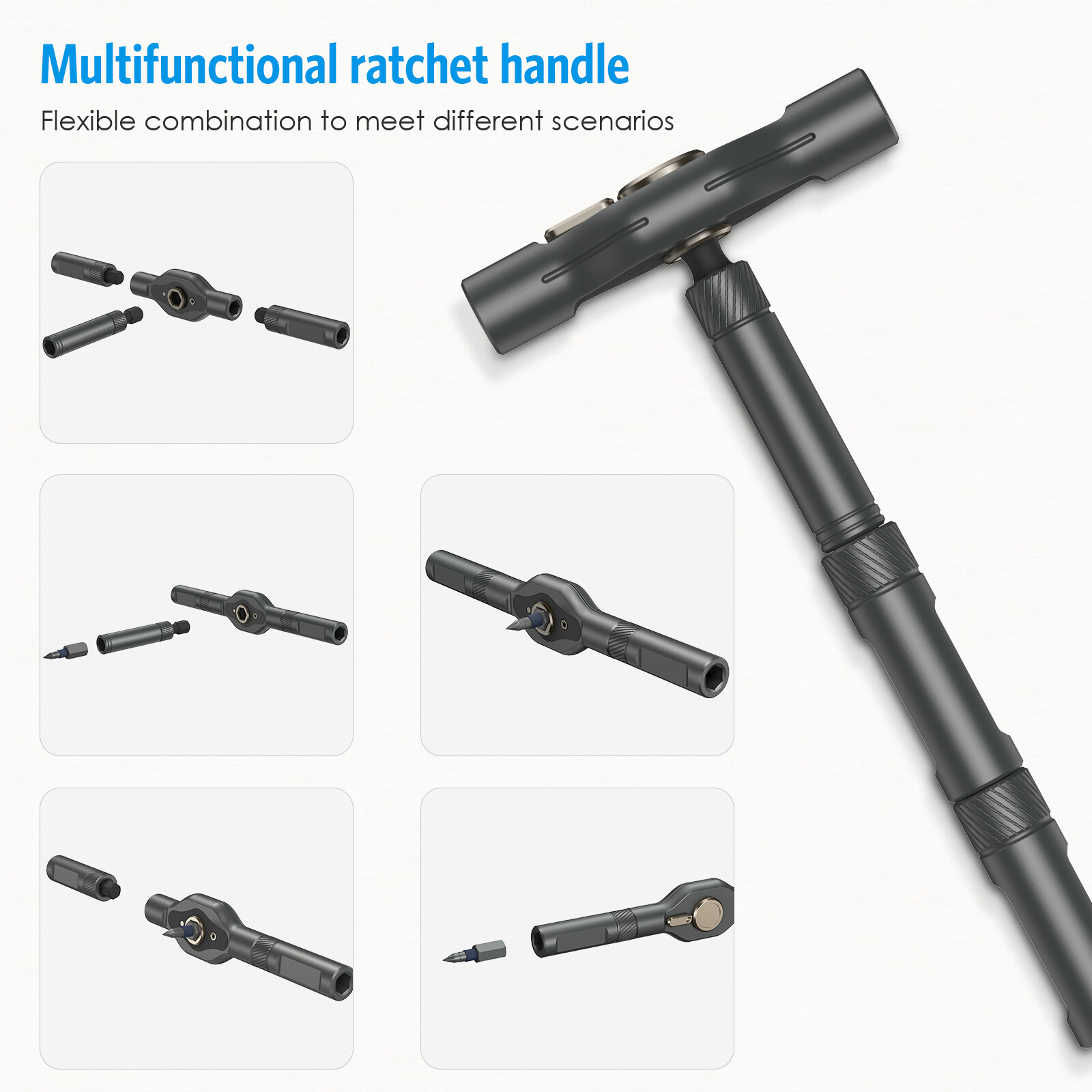 Brifit 42-in-1 Multi-Purpose Screwdriver Set with 40 Tips, Detachable Handle, for Repairing Furniture, Computers, Bicycles