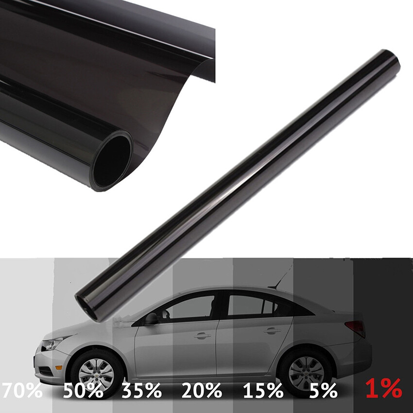 WEFILM Kính Cửa Sổ Nhà Xe Hơi Màu Đen 39% VLT Cuộn Phim Nhuộm Màu Với Dụng Cụ Cạo, Dành Cho Cửa Sổ Bên Hông Xe Hơi Kiểm Soát Chặn Cửa Sổ Chống Tia Cực Tím