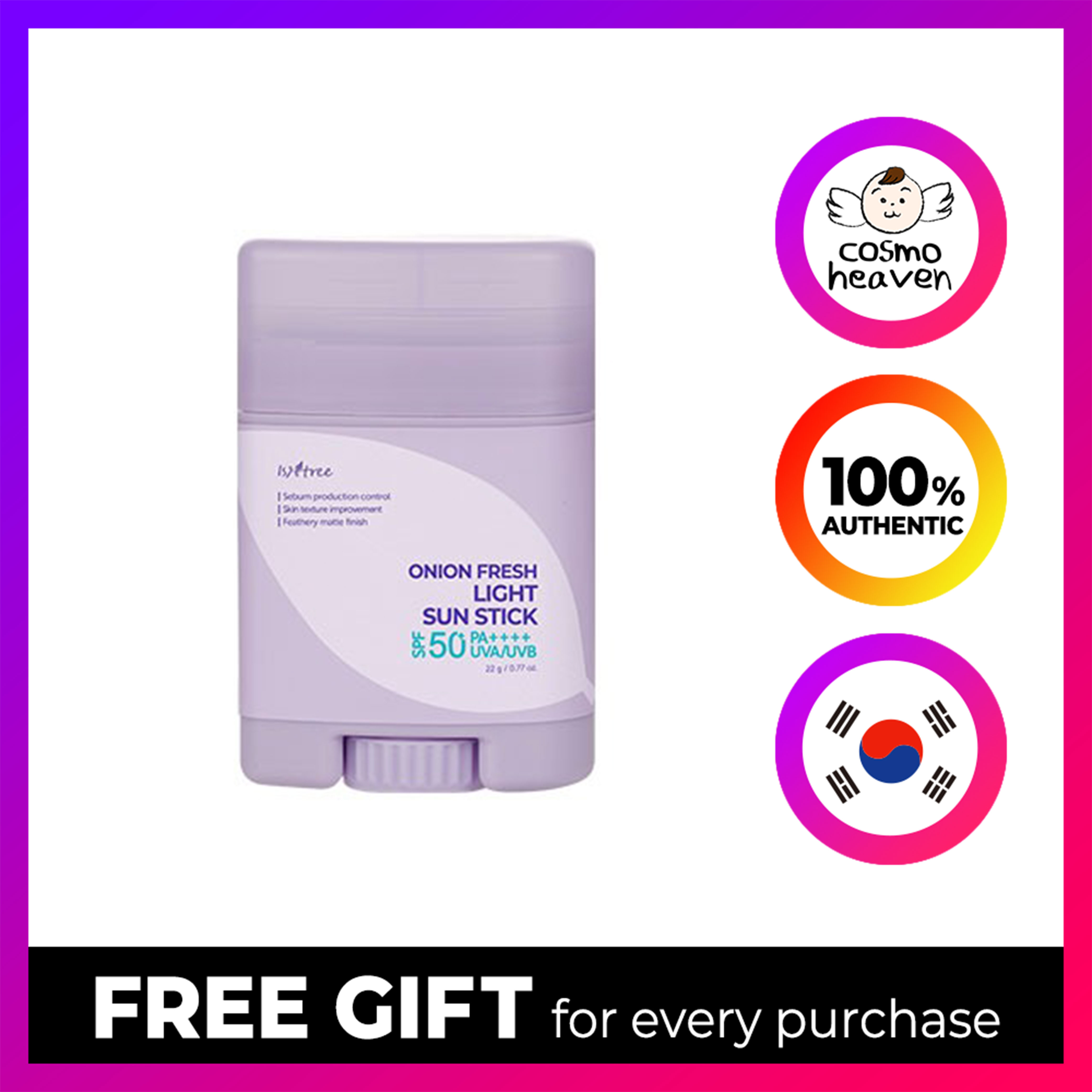 Isntree Onion Fresh Light Sun Stick 22g