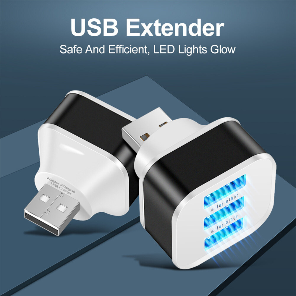 Wind Portable High Speed 3-port Usb Multi Hub Splitter Expansion 3usb Interface Output Desktop Pc Adapter For Travel Dailylife Use